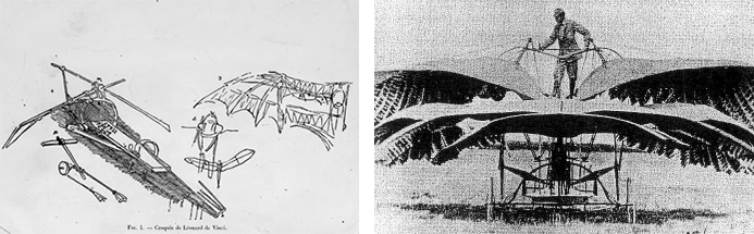 Da Vinci and Frost Ornithopters